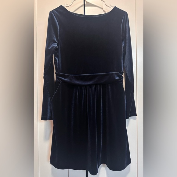 Boden Velvet Navy Blue Dress Size 8P - Picture 4 of 16
